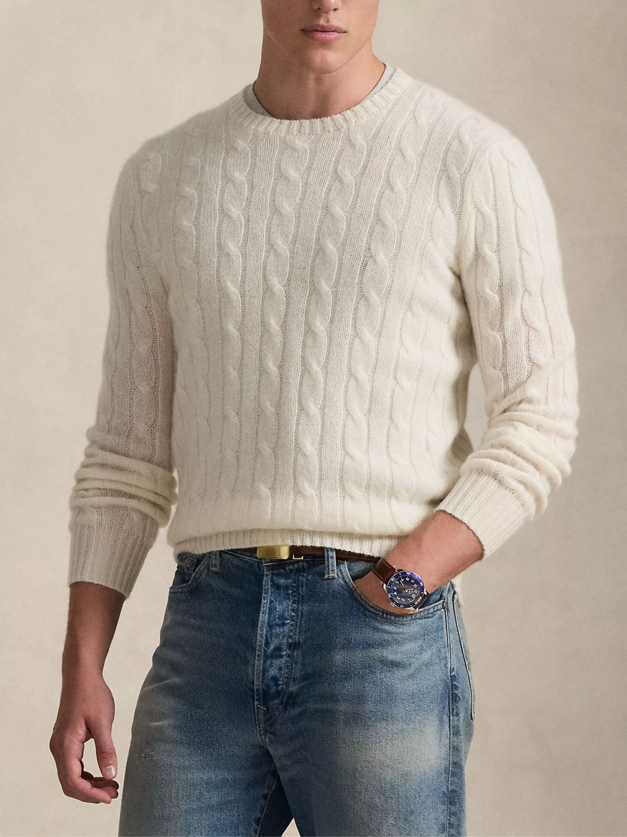 Polo Ralph Lauren Il Maglione Iconico in Maglia Intrecciata, view 2
