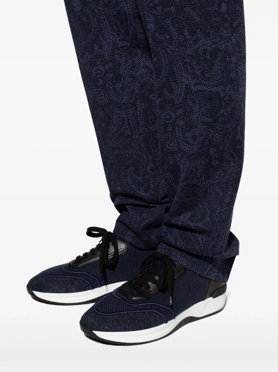 Brioni Sneakers in cotone e lino, view 3