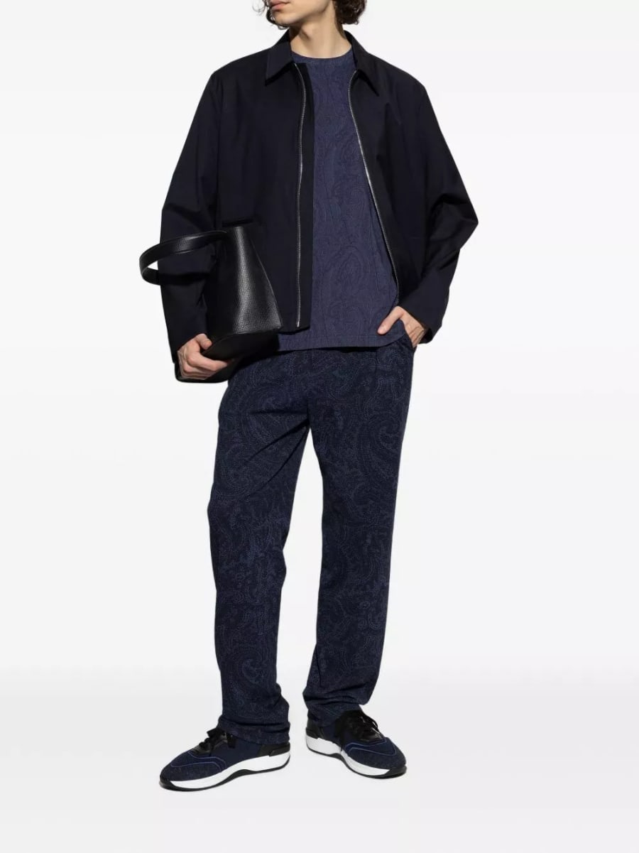 Brioni Sneakers in cotone e lino, view 5