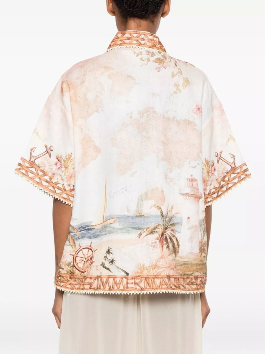 Zimmermann Camicia in lino Mahon, view 3