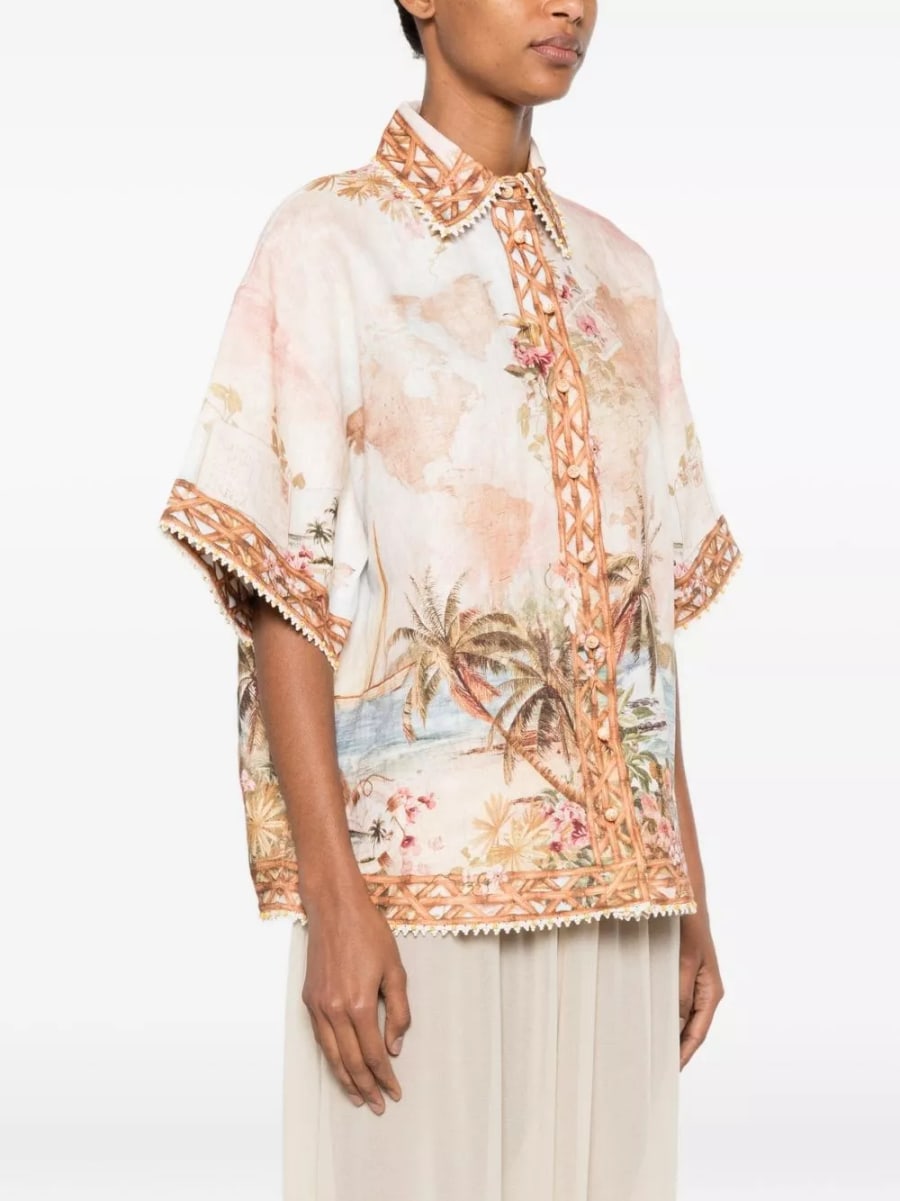 Zimmermann Camicia in lino Mahon, view 4