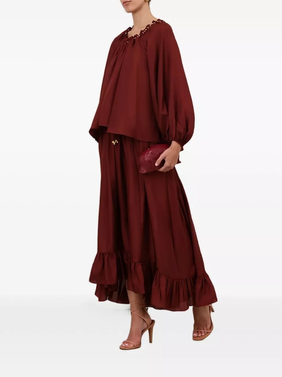 Zimmermann Blusa in seta Aster, view 5
