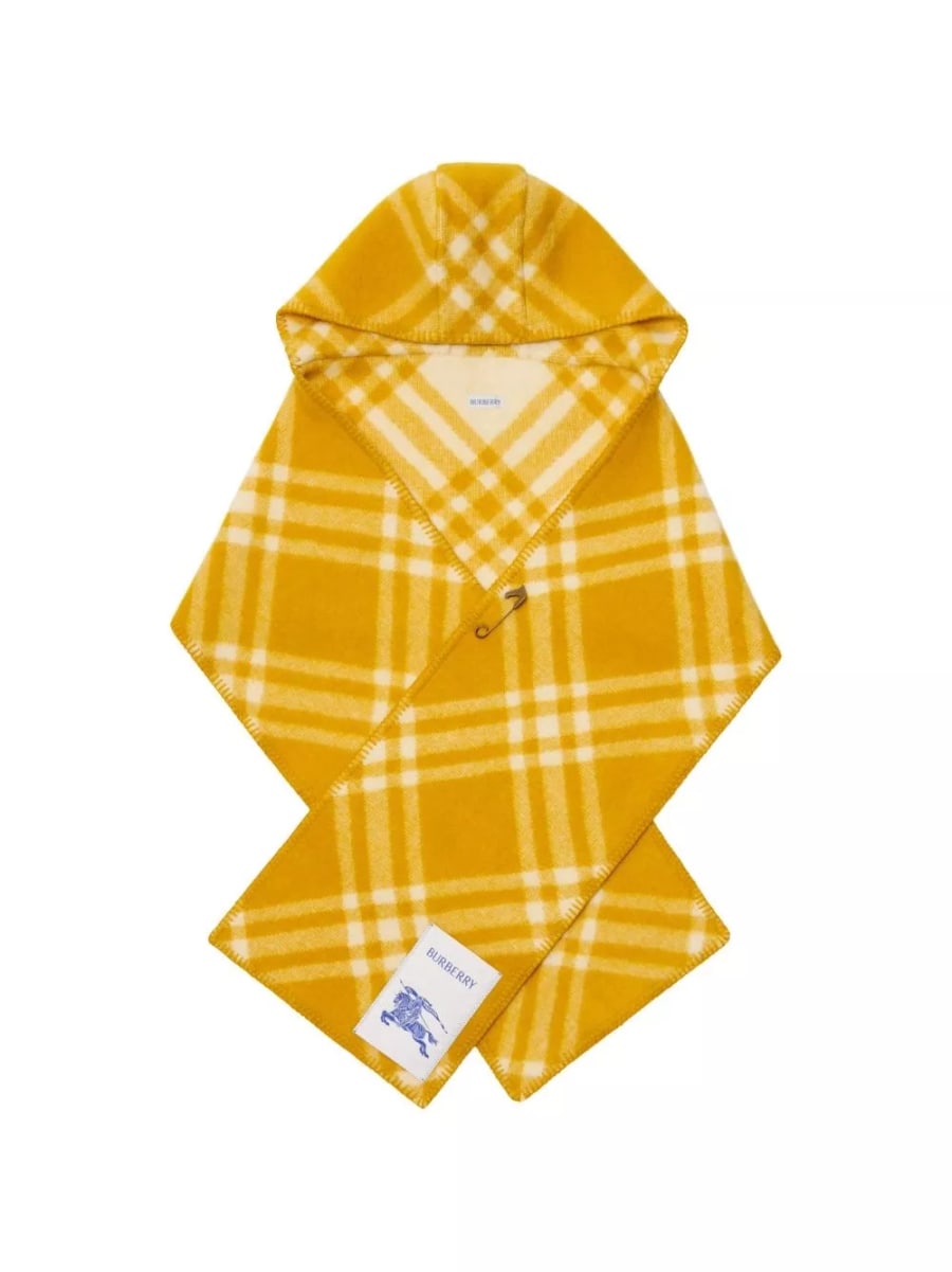 Burberry Sciarpa con cappuccio in lana
