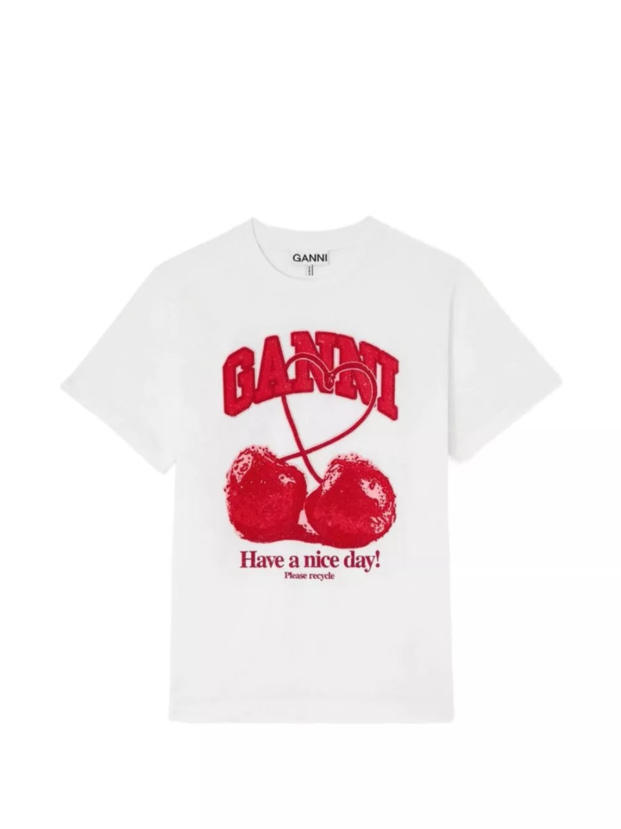 Ganni T-shirt in cotone stampato
