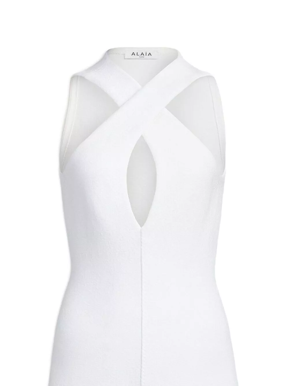 Alaïa Abito midi in misto seta, view 2
