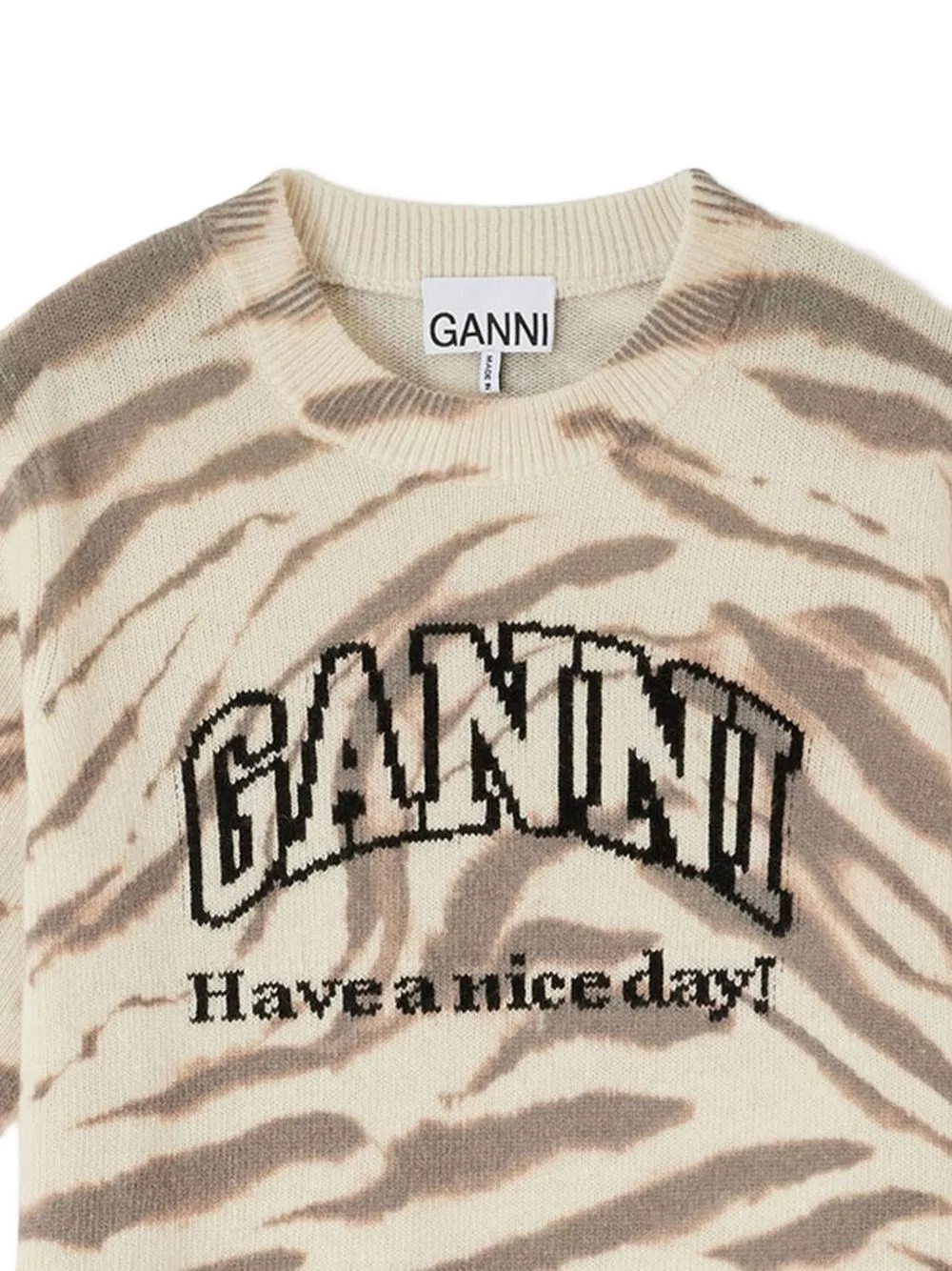 Ganni T-shirt in lana, view 2