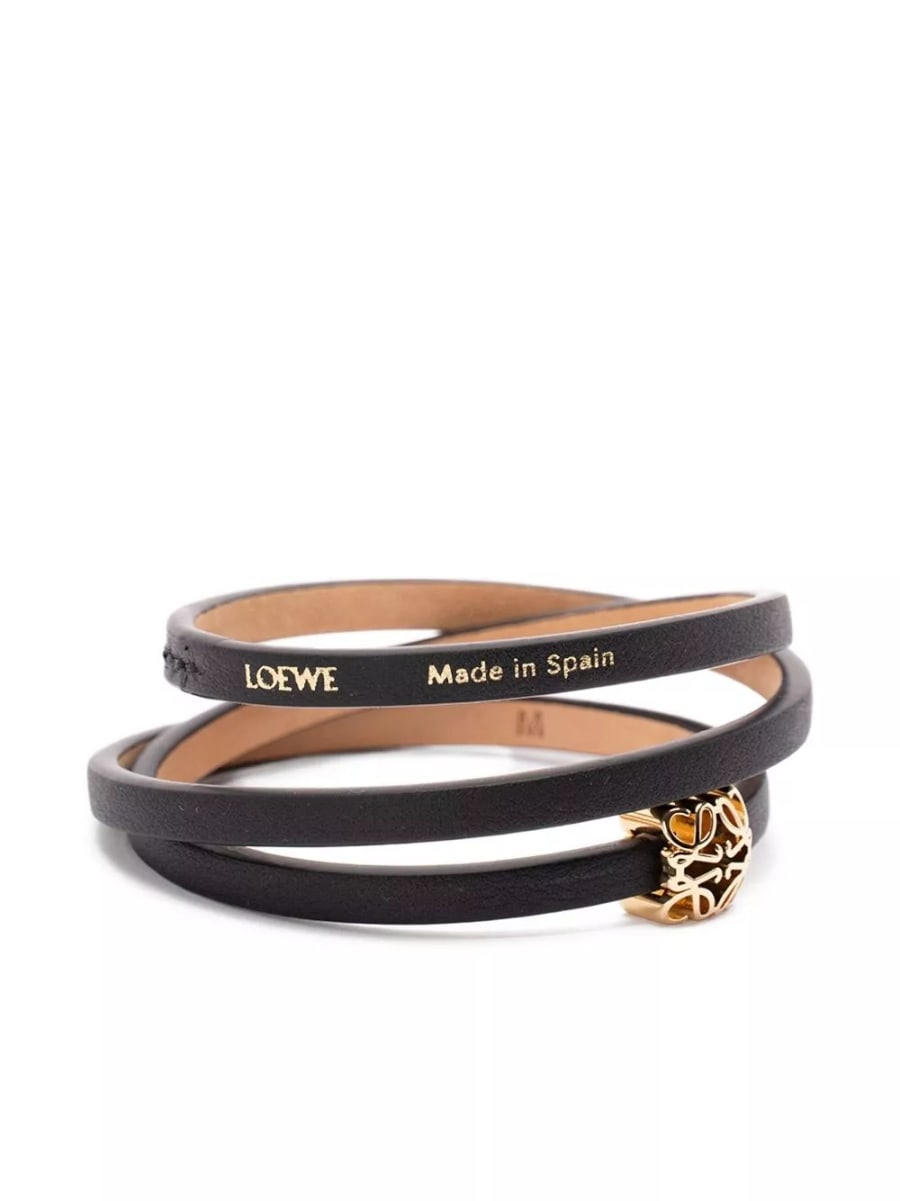 Loewe Bracciale in pelle Bombé Anagram, view 2