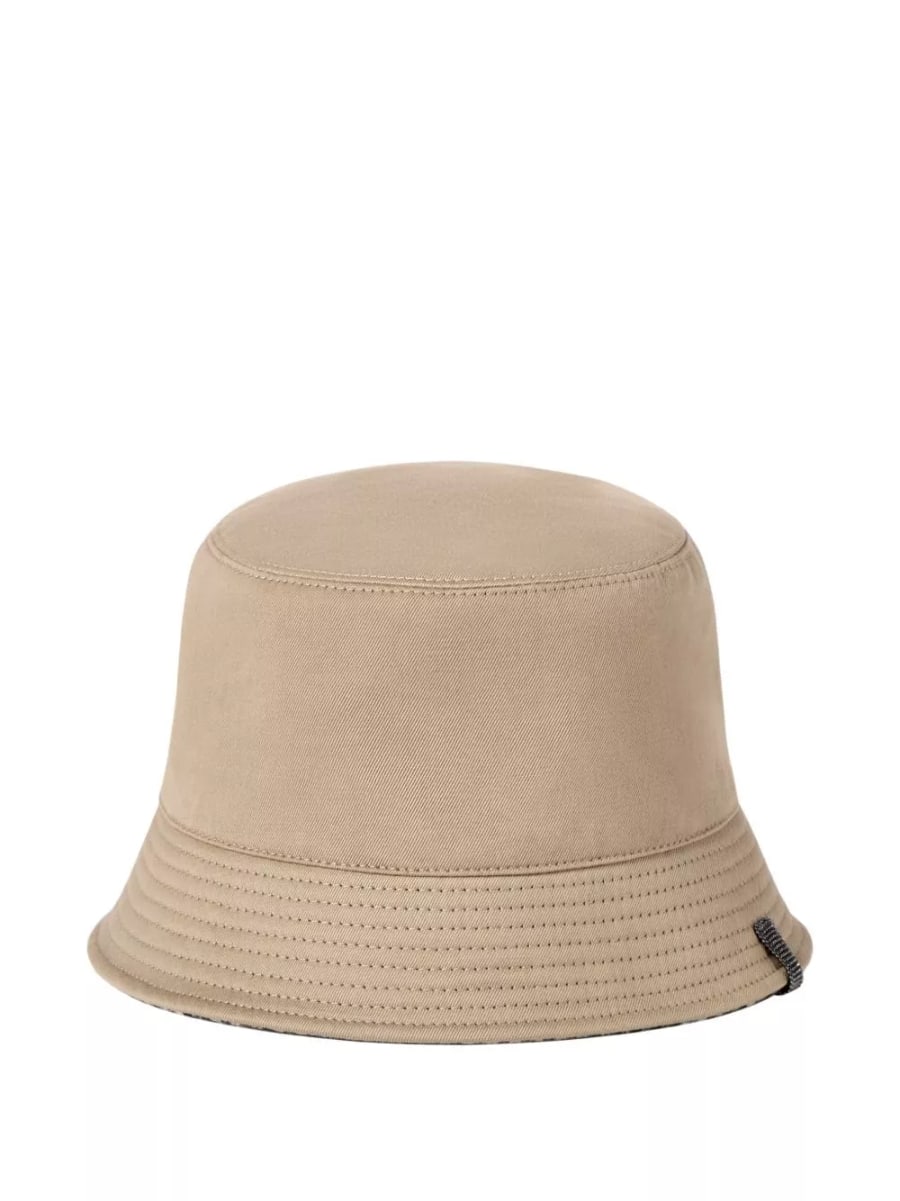 Brunello Cucinelli Cappello bucket in cotone e lino