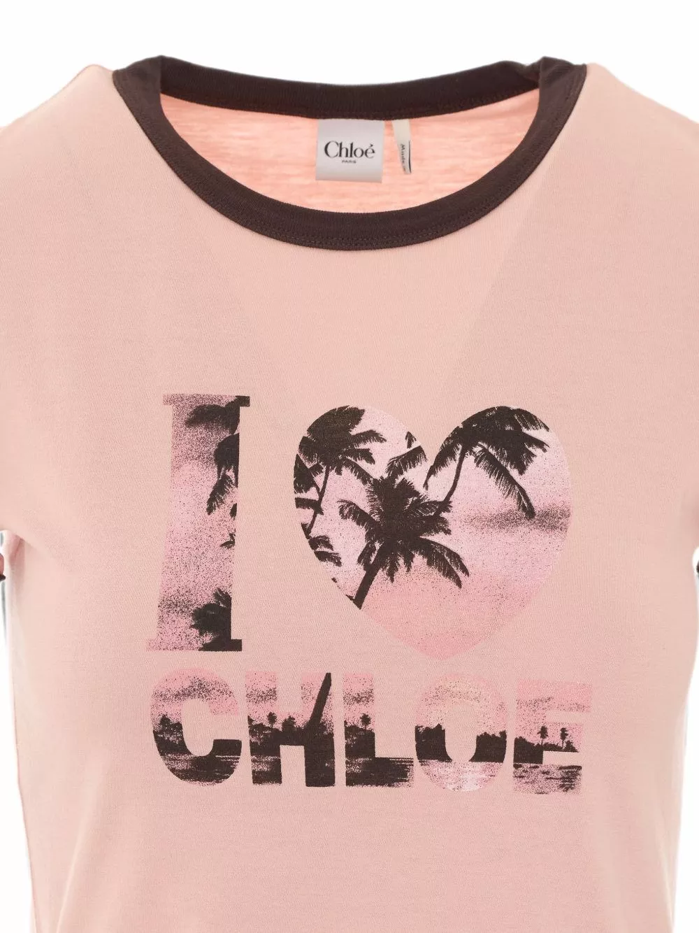 Chloé T-shirt in cotone stampato, view 2