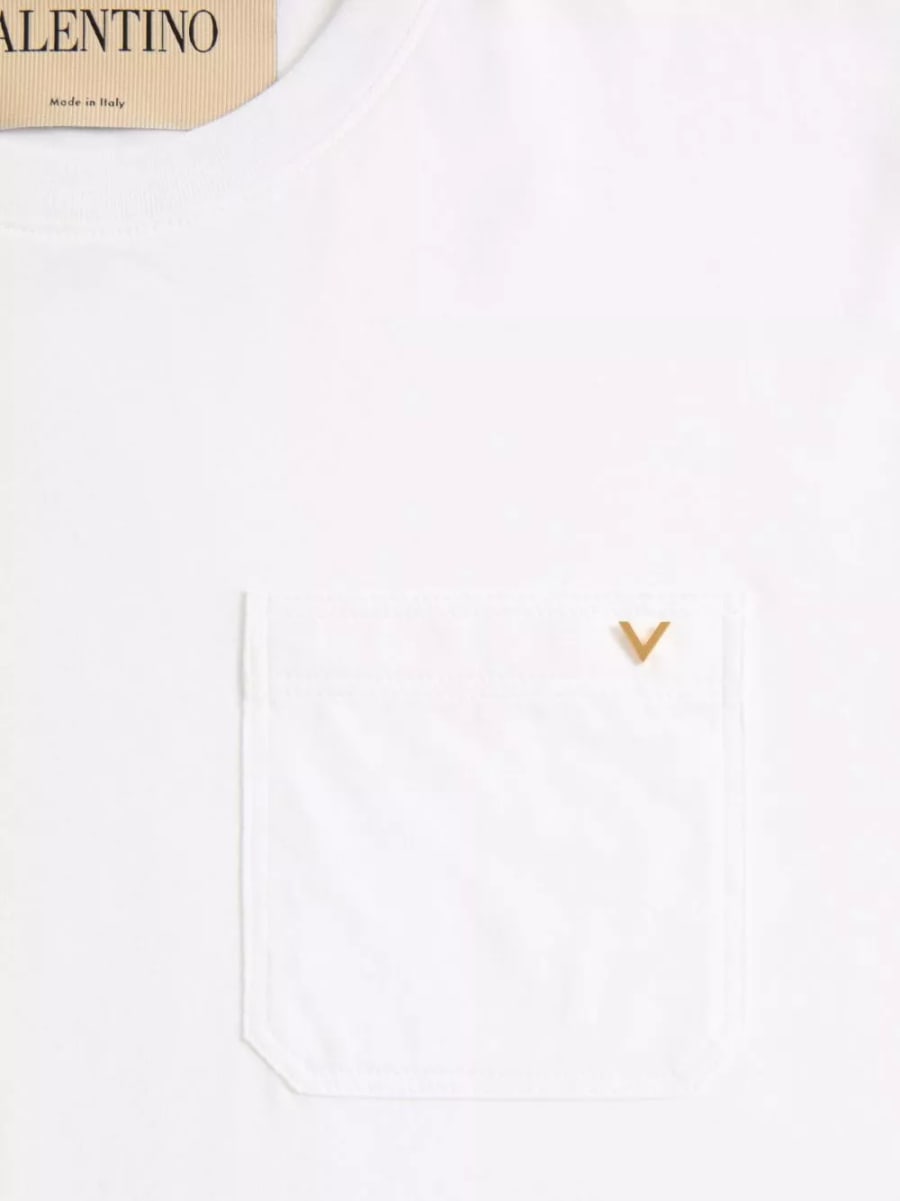 Valentino T-shirt in cotone VGold, view 3