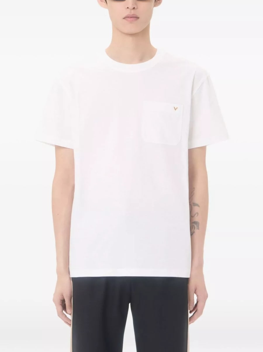 Valentino T-shirt in cotone VGold, view 4