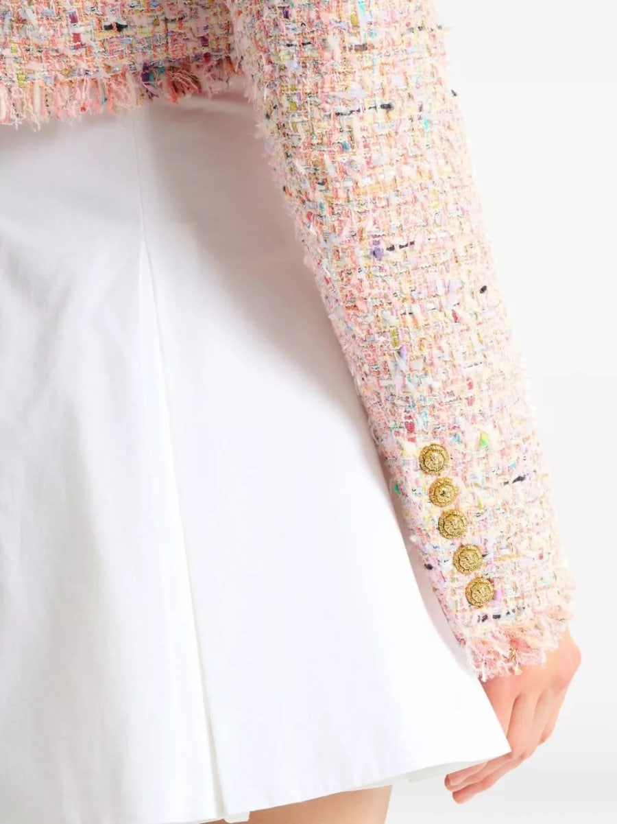 Balmain Giacca cropped in tweed, view 2
