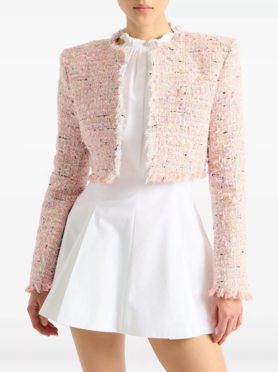 Balmain Giacca cropped in tweed, view 3
