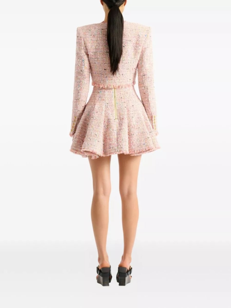 Balmain Giacca cropped in tweed, view 6