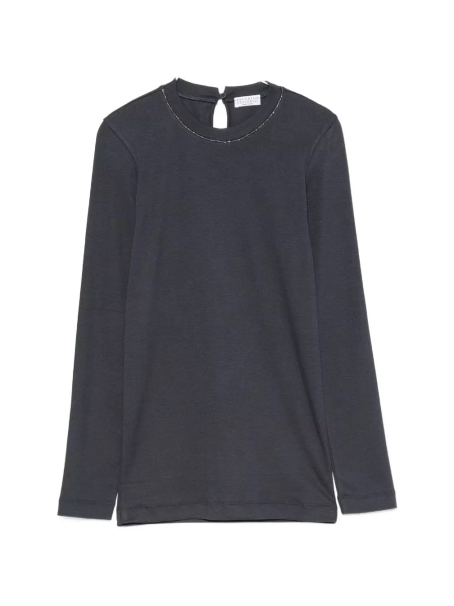 Brunello Cucinelli Maglione in cotone a girocollo