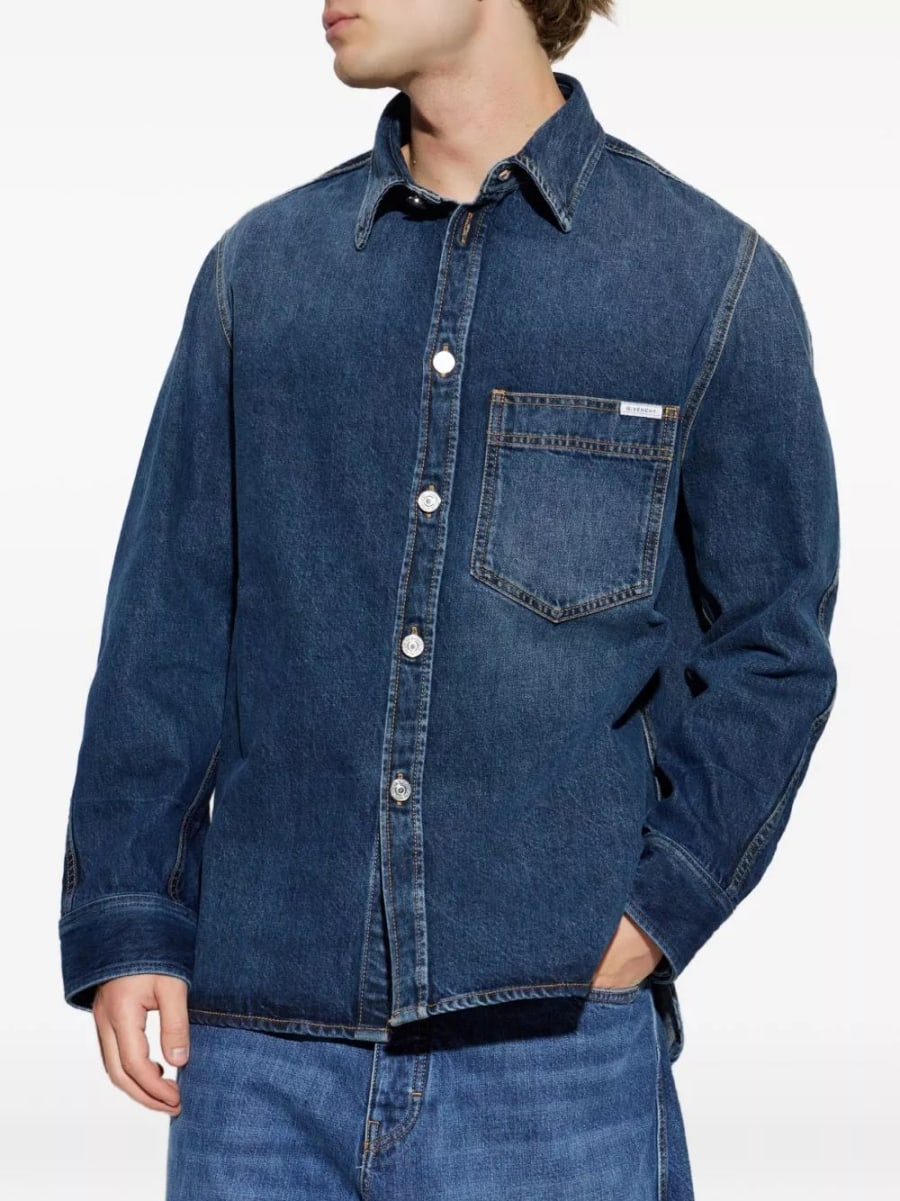 Givenchy Camicia in denim di cotone, view 2