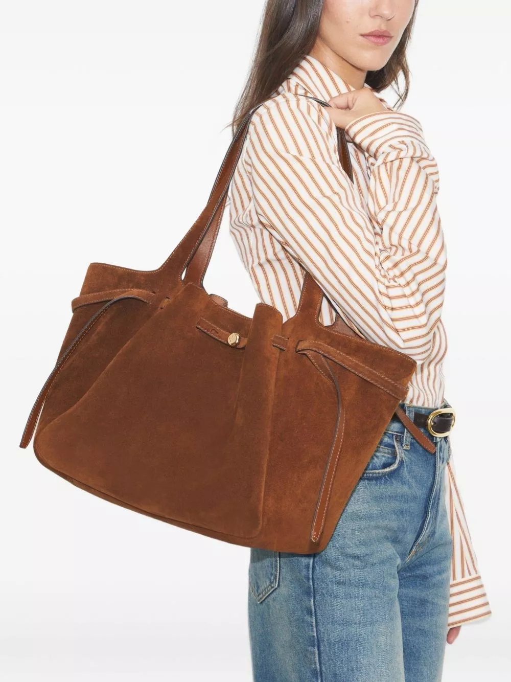 Tory Burch Romy tote in pelle scamosciata, view 2
