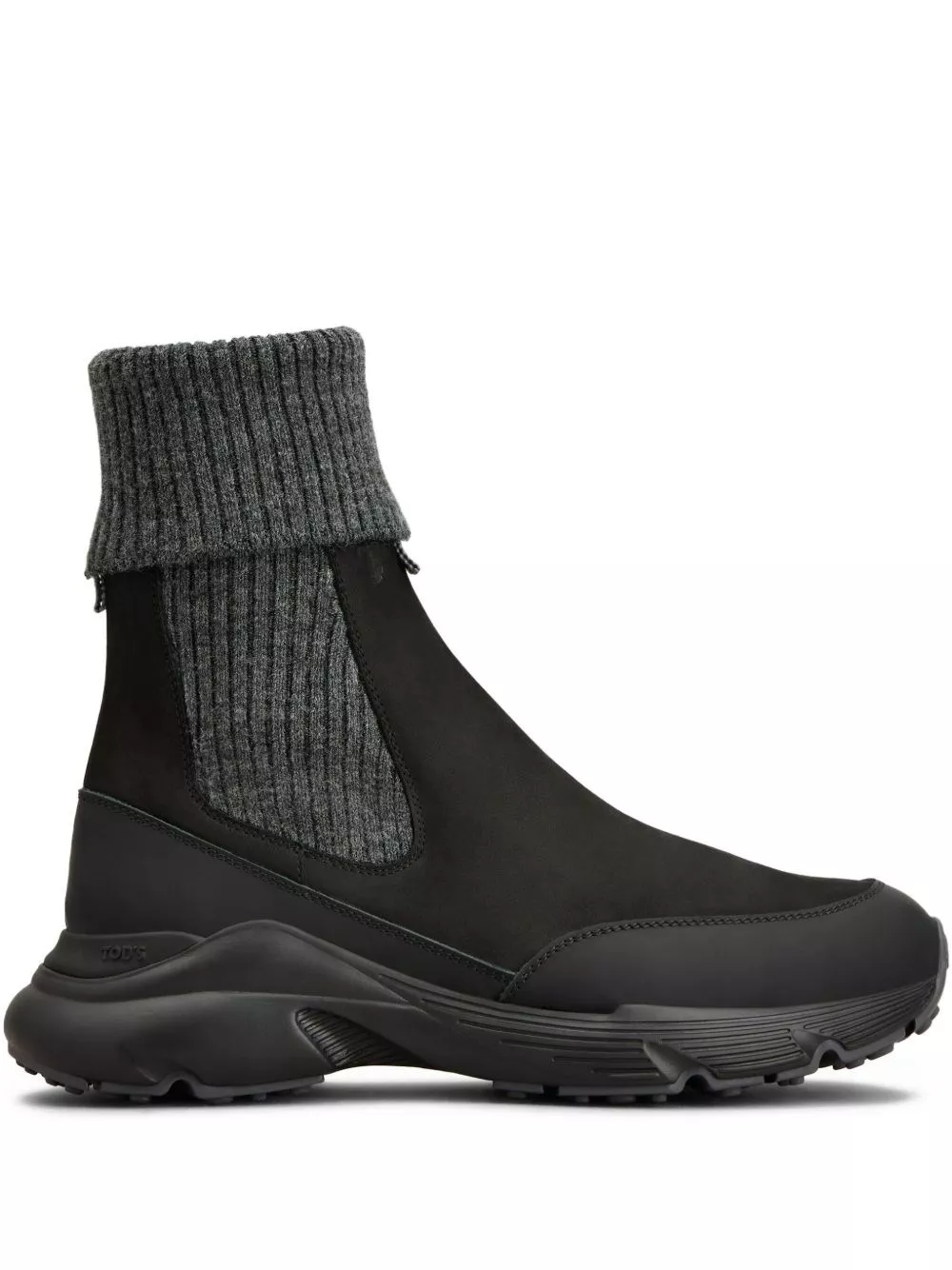 Tod's Stivali in pelle lavorati a maglia