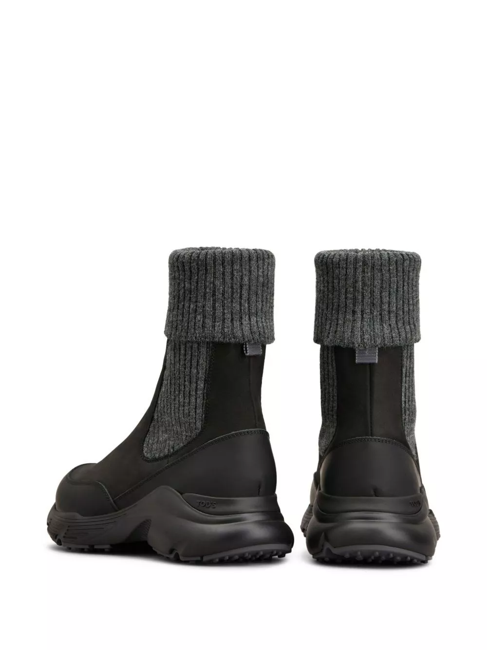 Tod's Stivali in pelle lavorati a maglia, view 2
