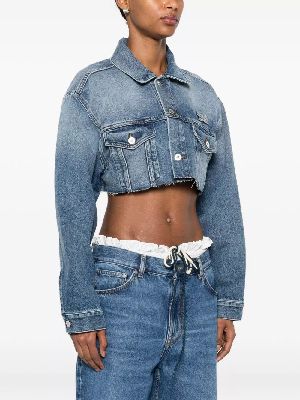 Miu Miu Giacca in denim di cotone, view 2