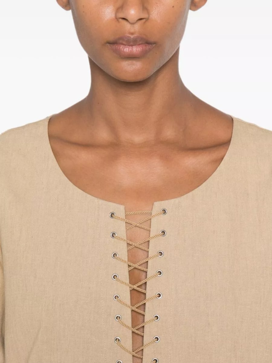 Tory Burch Kaftano in lino, view 2