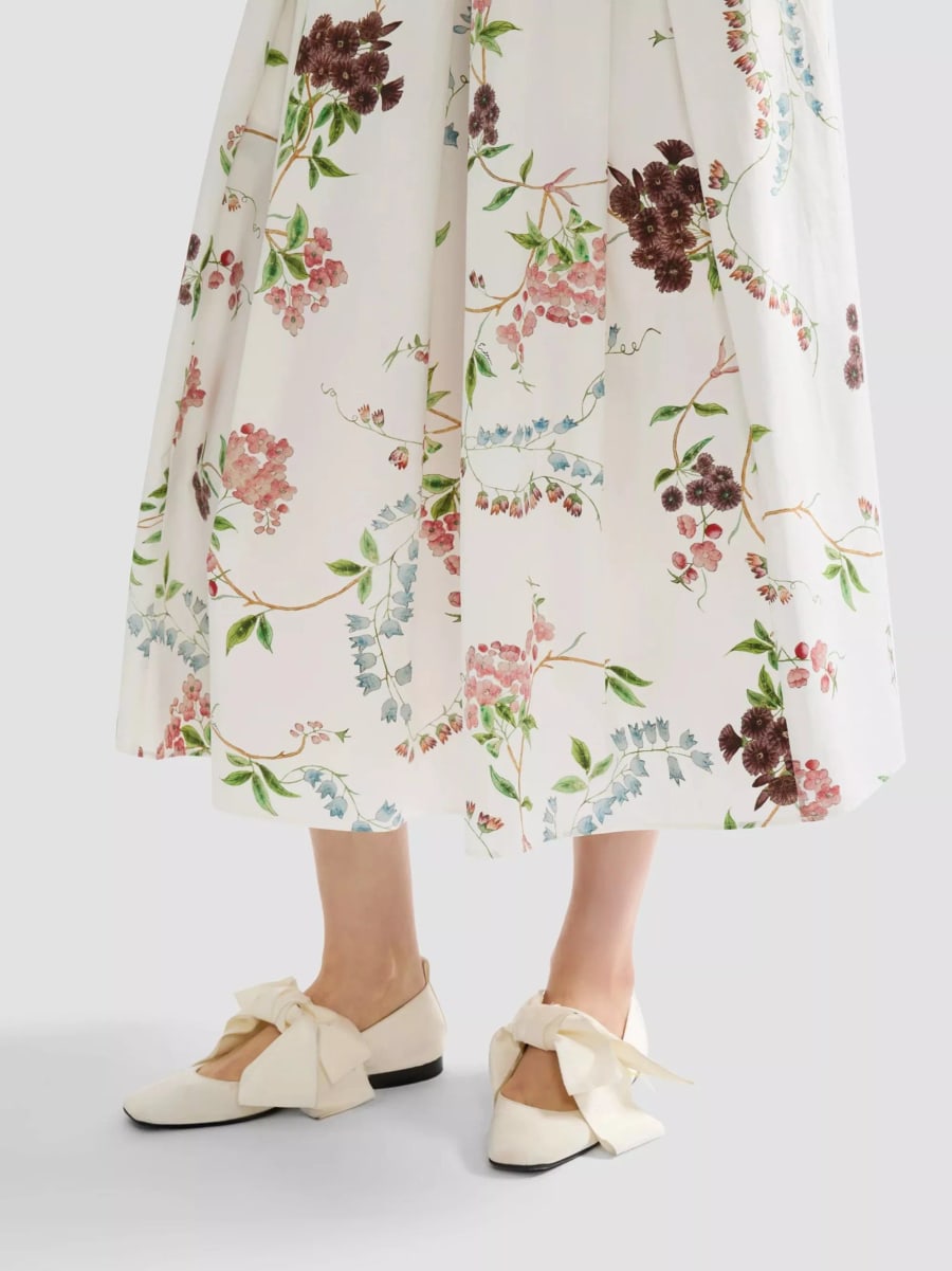 Erdem Gonna Midi a Stampa Floreale, view 4
