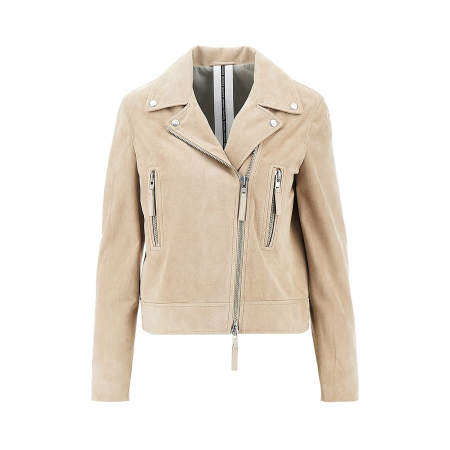SWORD Giacca biker in pelle scamosciata