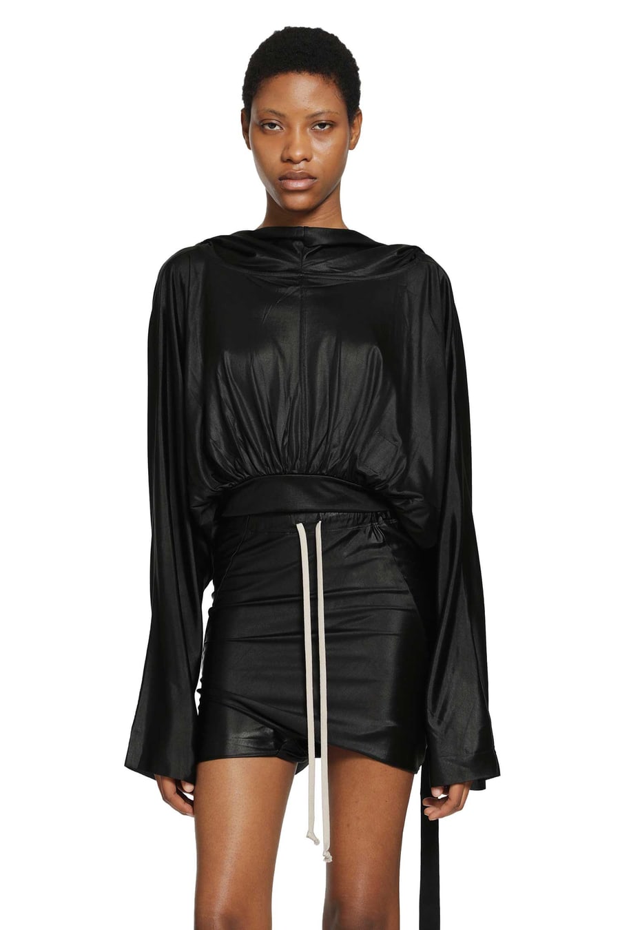 Rick Owens DRKSHDW Cropped Hooded Top, view 2