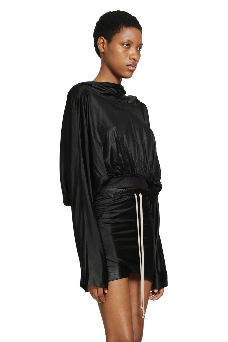 Rick Owens DRKSHDW Cropped Hooded Top, view 3
