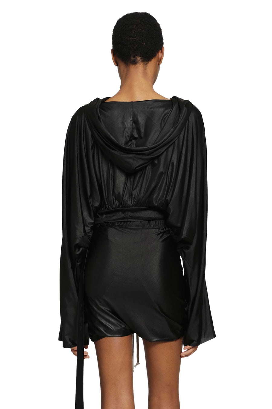Rick Owens DRKSHDW Cropped Hooded Top, view 4