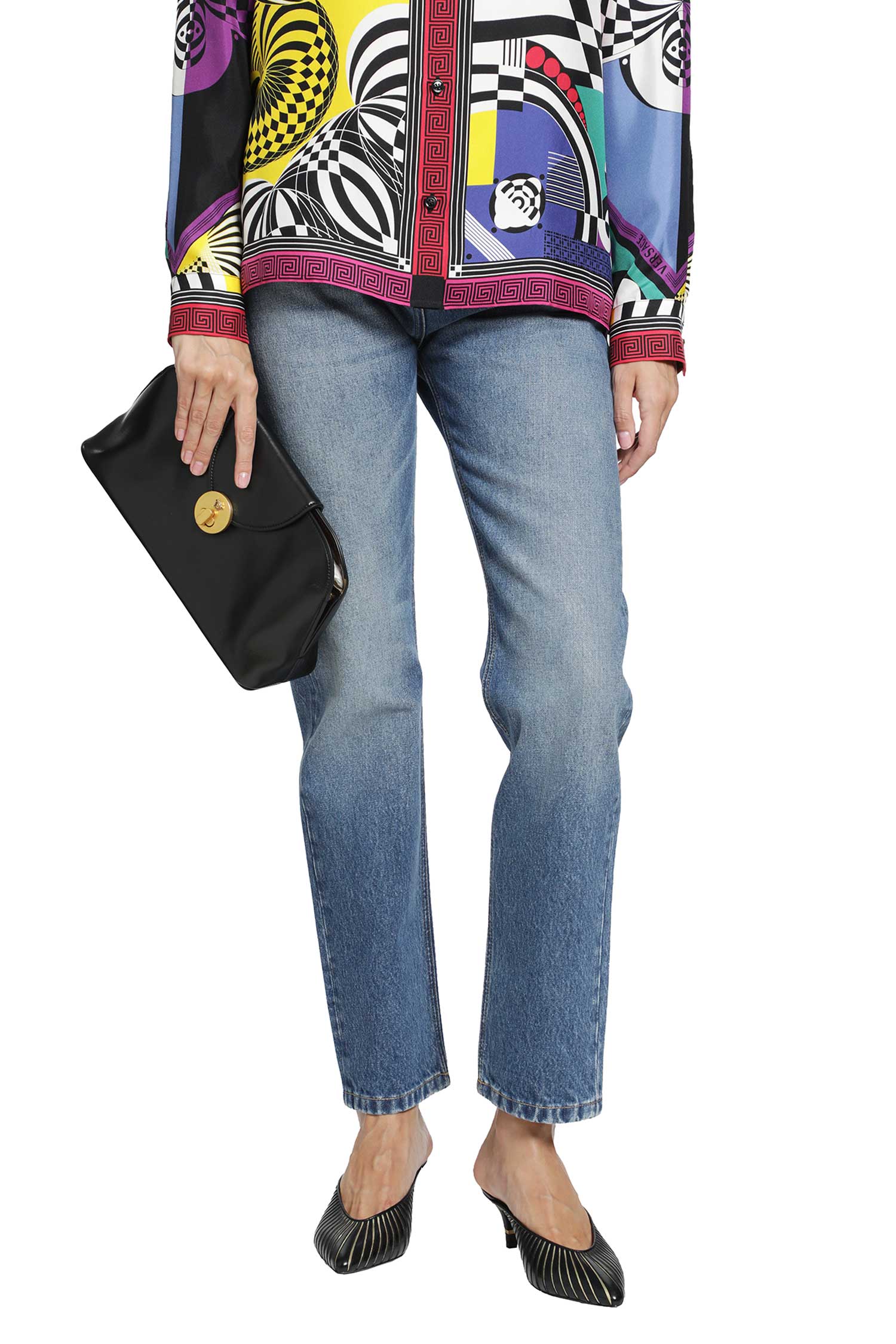 Versace Straight 5 Pocket Jeans
