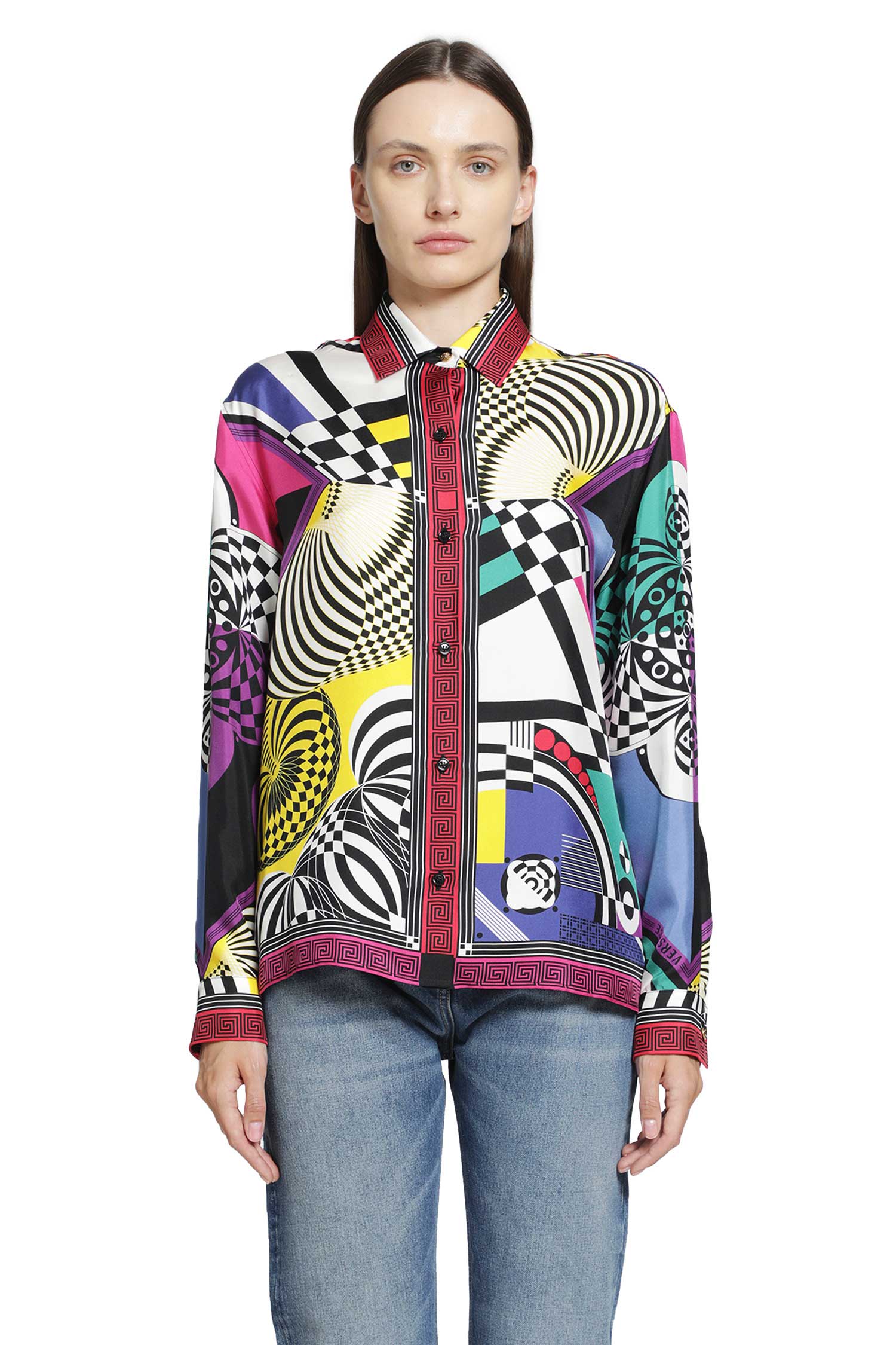 Versace ''Teatro'' Silk Twill Shirt, view 2