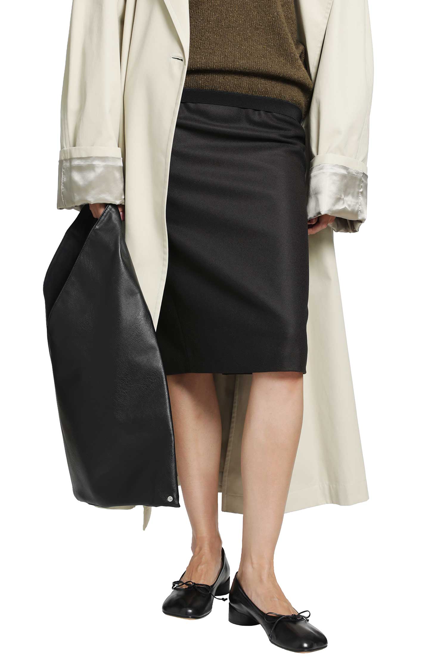 MM6 Maison Margiela Wool Midi Skirt