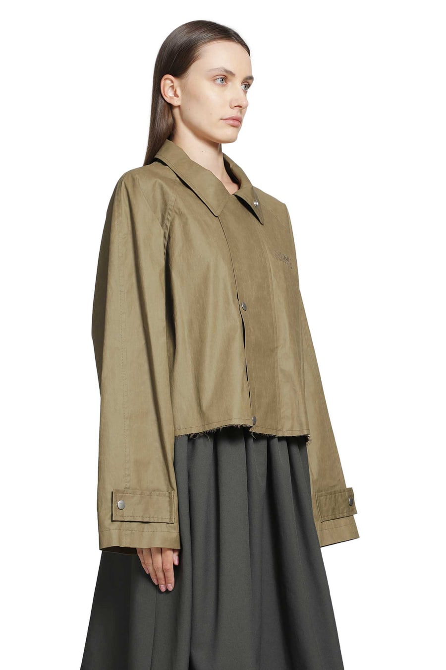 MM6 Maison Margiela Cropped Wax Jacket, view 3