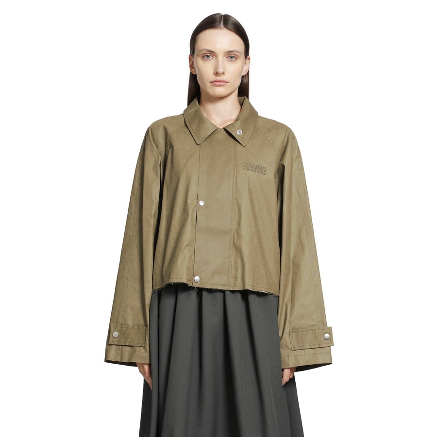 MM6 Maison Margiela Cropped Wax Jacket, view 7