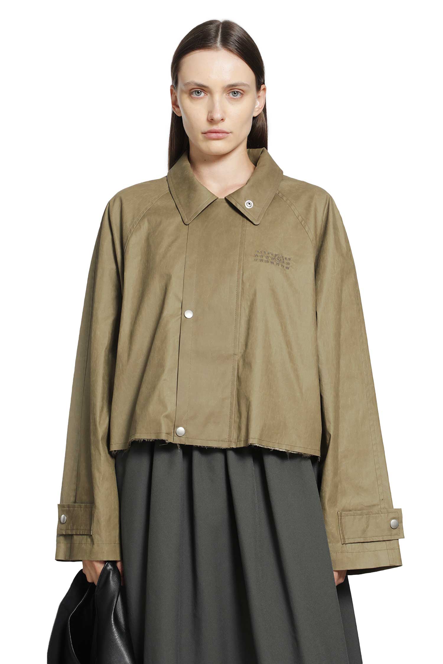 MM6 Maison Margiela Cropped Wax Jacket