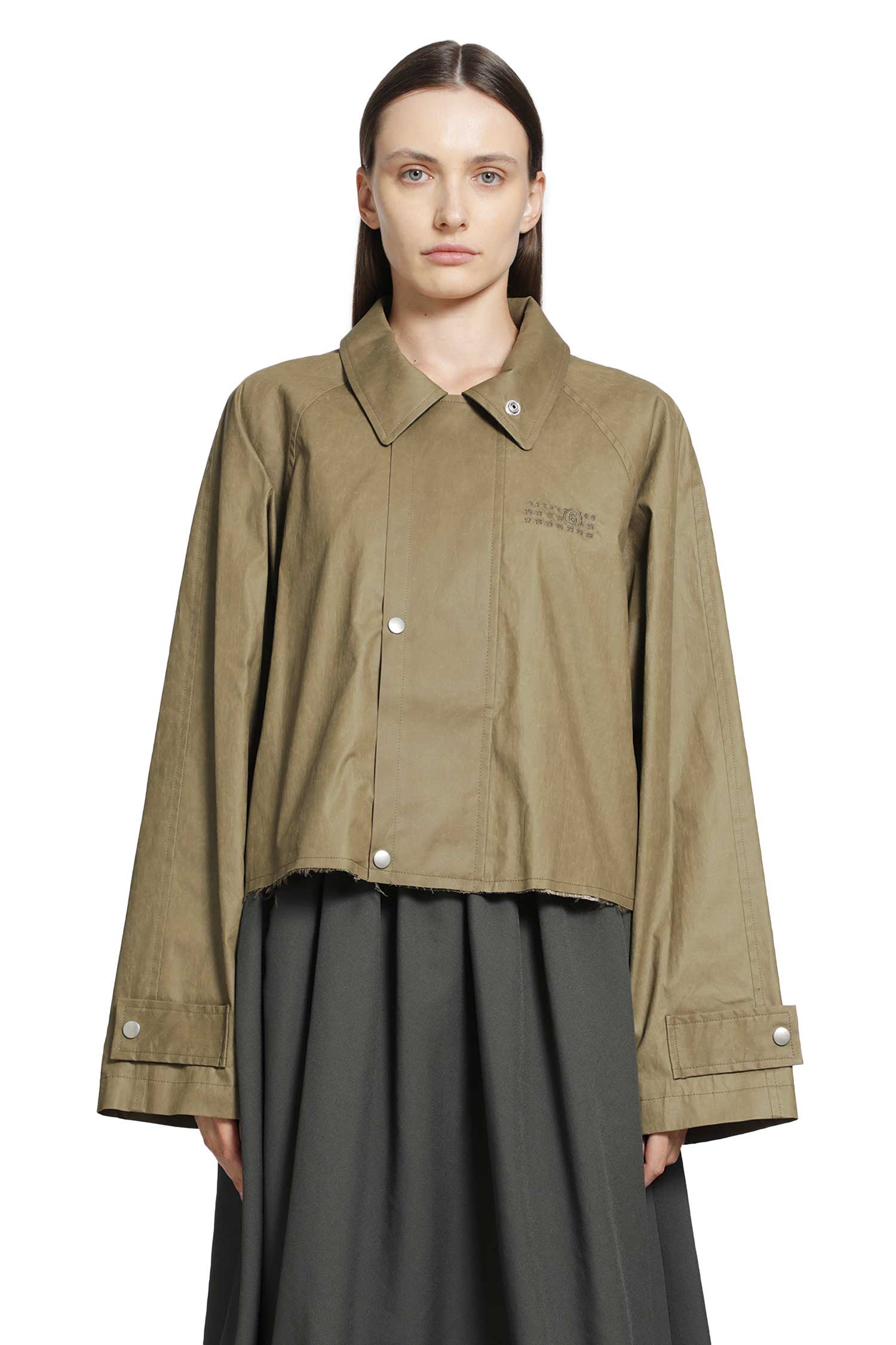 MM6 Maison Margiela Cropped Wax Jacket, view 2