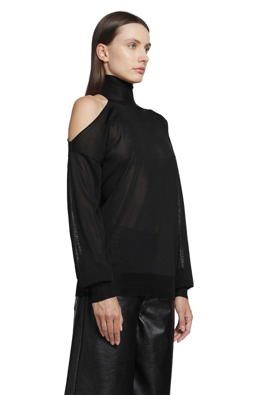 Fendi Cut-Out Turtleneck Top, view 3