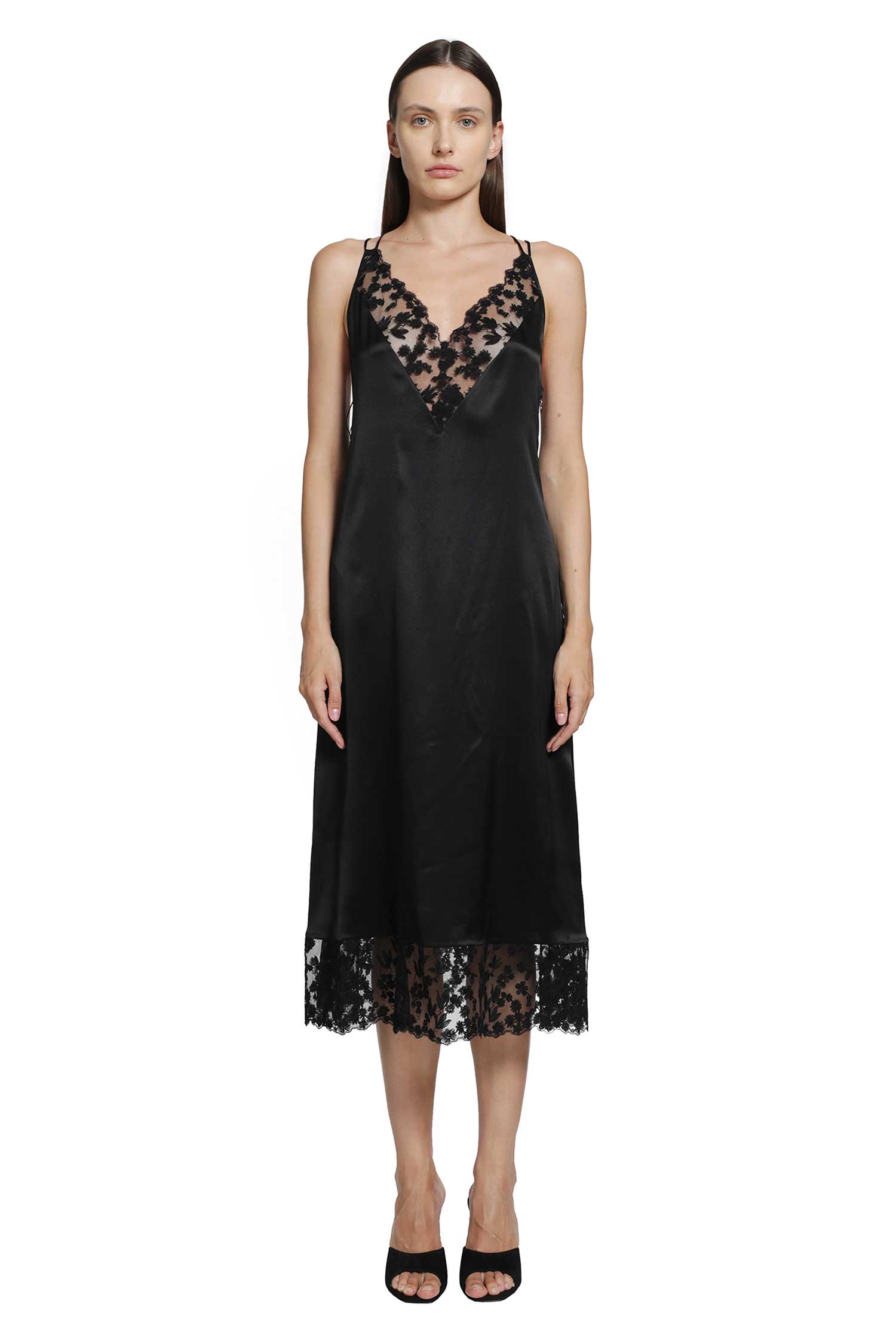 Fendi Silk and Lace Dress