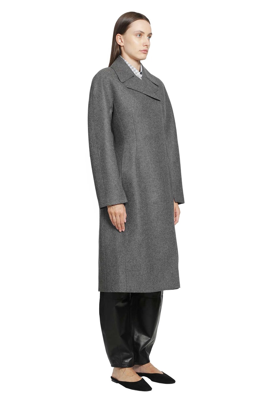 Jil Sander Melange Wool Coat, view 3