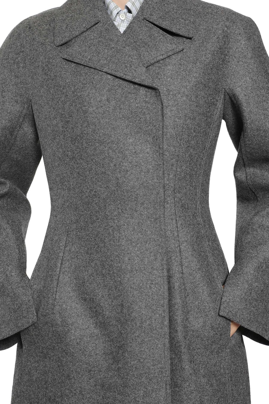 Jil Sander Melange Wool Coat, view 5
