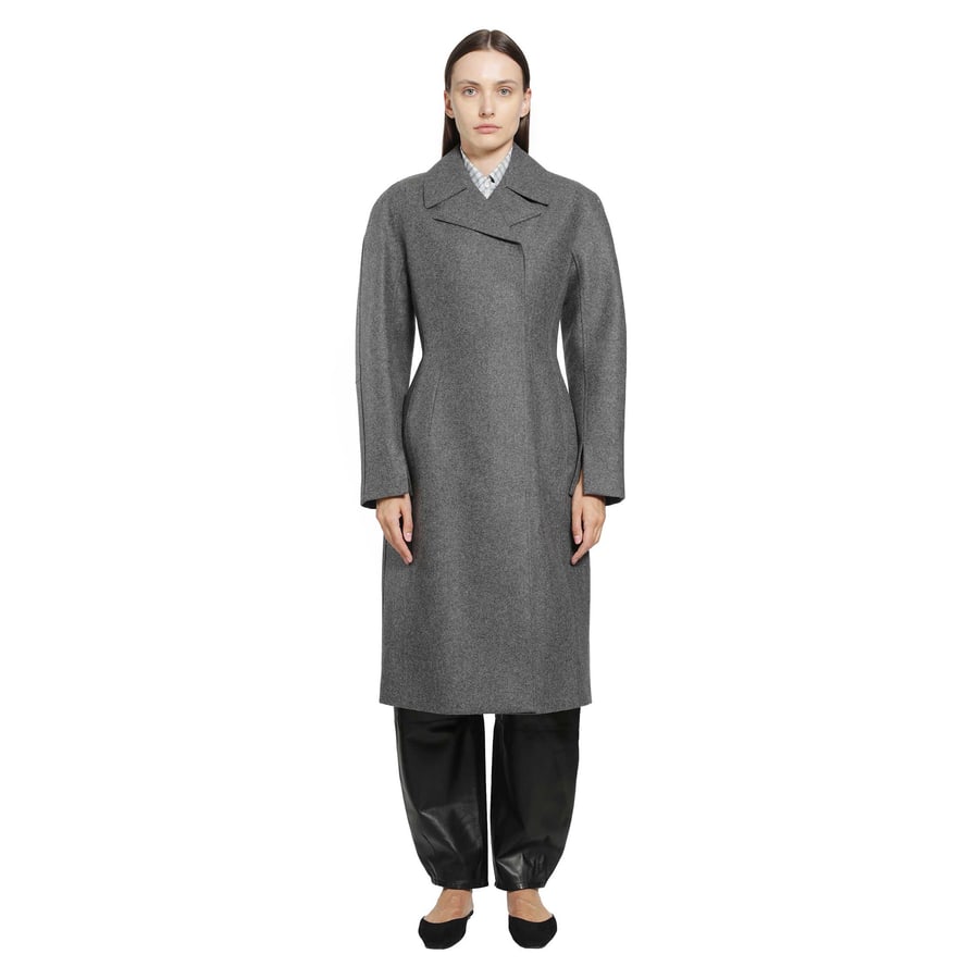Jil Sander Melange Wool Coat, view 6