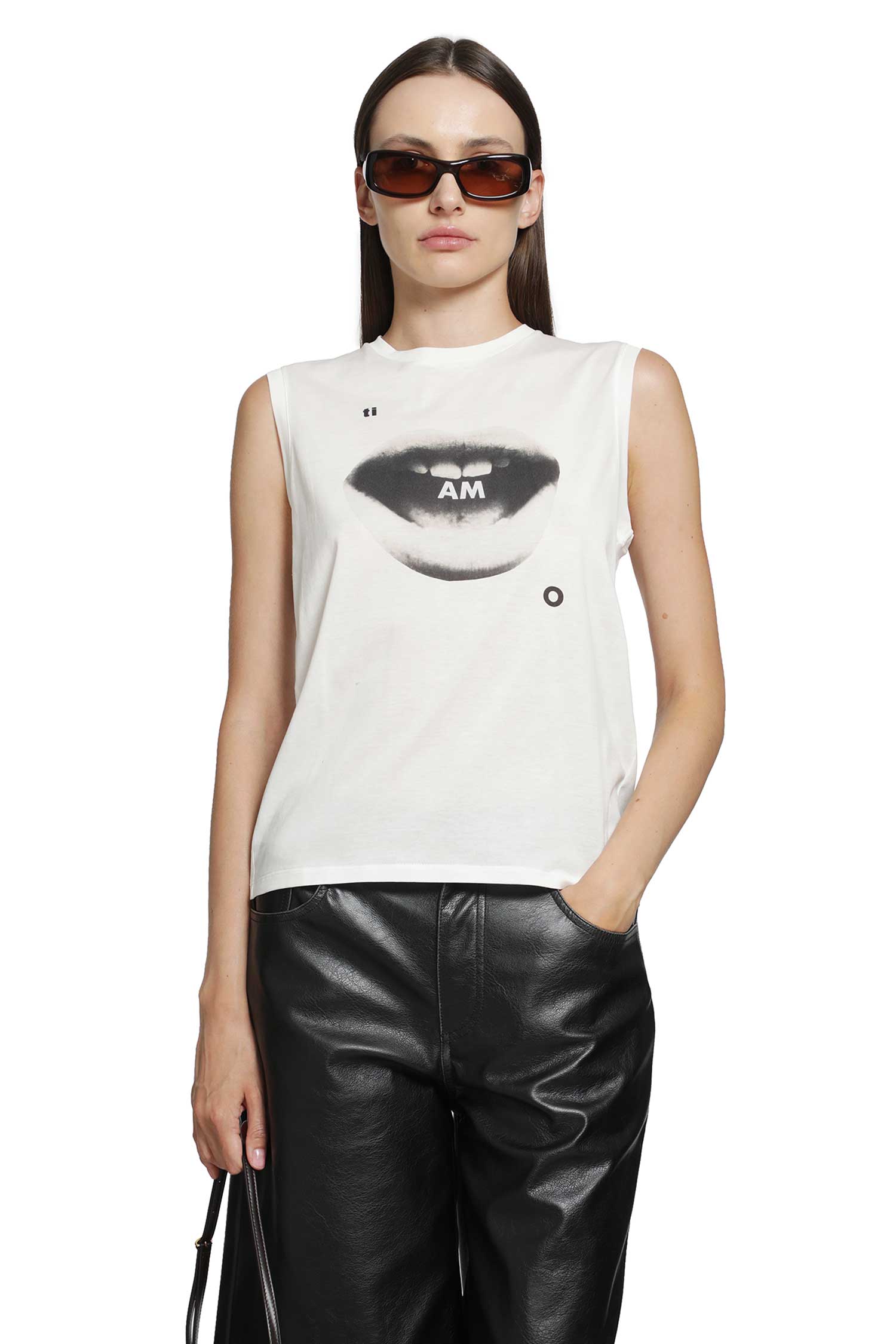 Fendi Ti Amo Print Jersey Top
