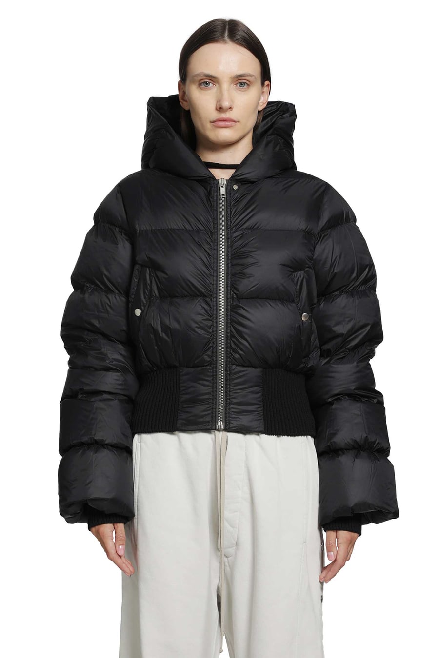 Rick Owens Tower Cinched Hooded Jacket, view 2
