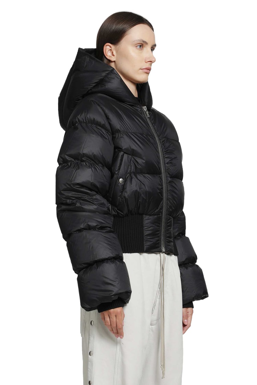 Rick Owens Tower Cinched Hooded Jacket, view 3