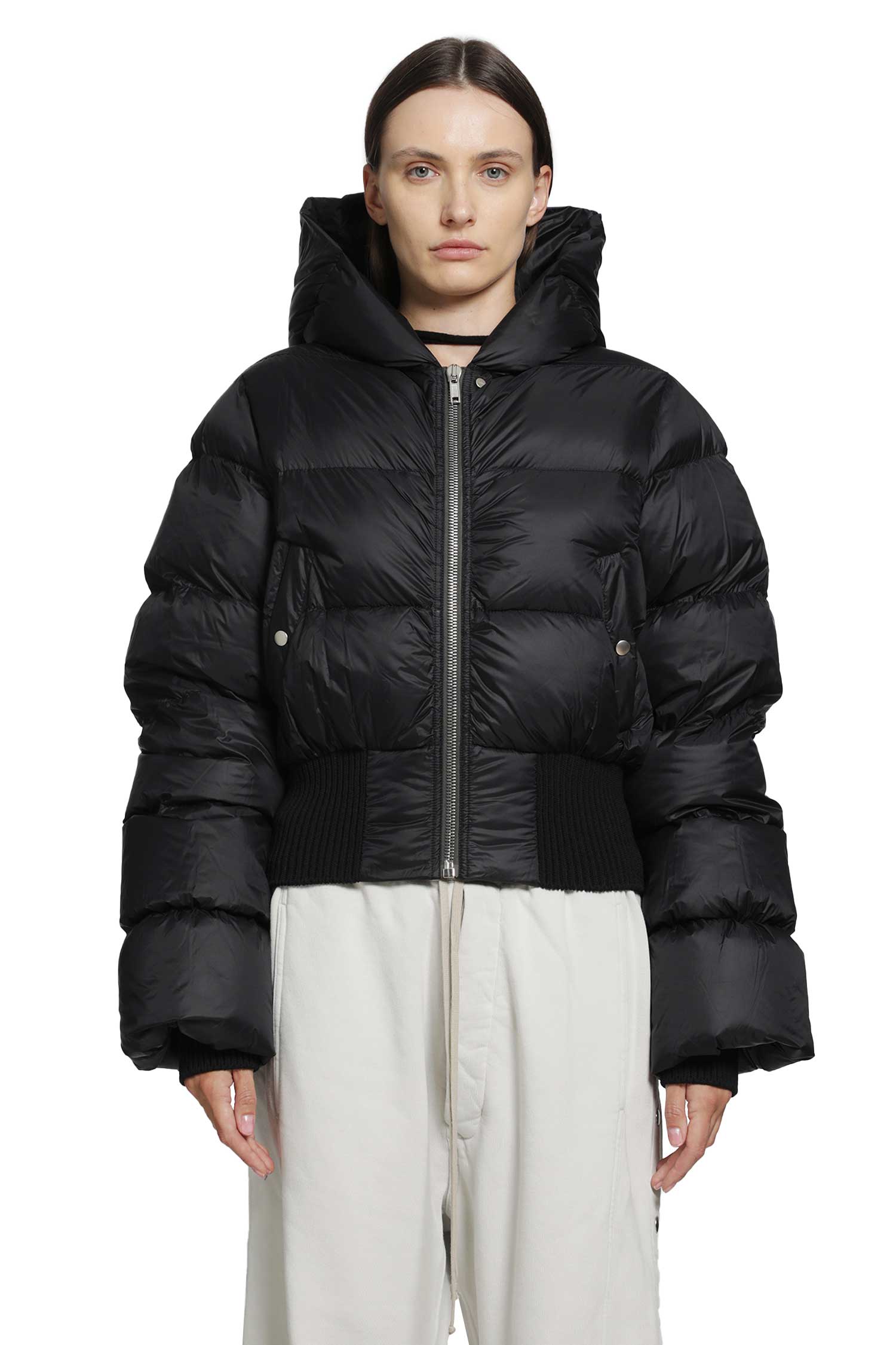 Rick Owens Tower Cinched Hooded Jacket, view 2