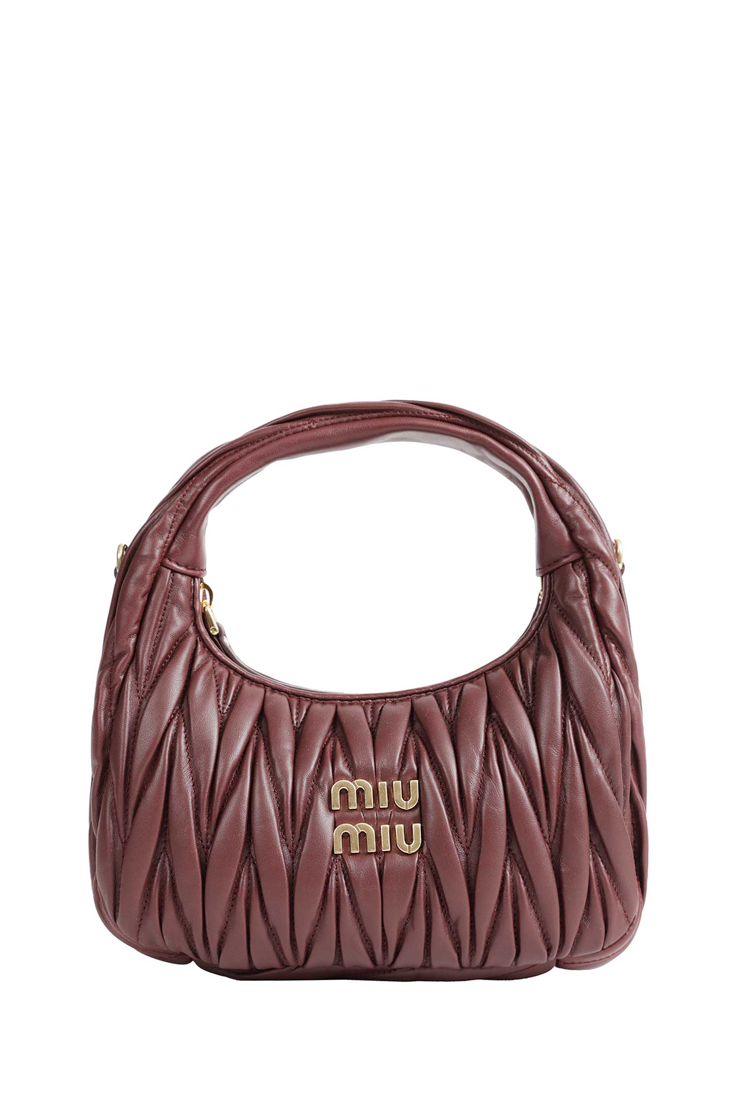 Miu Miu Wander Matelassé Nappa Leather Hobo Bag