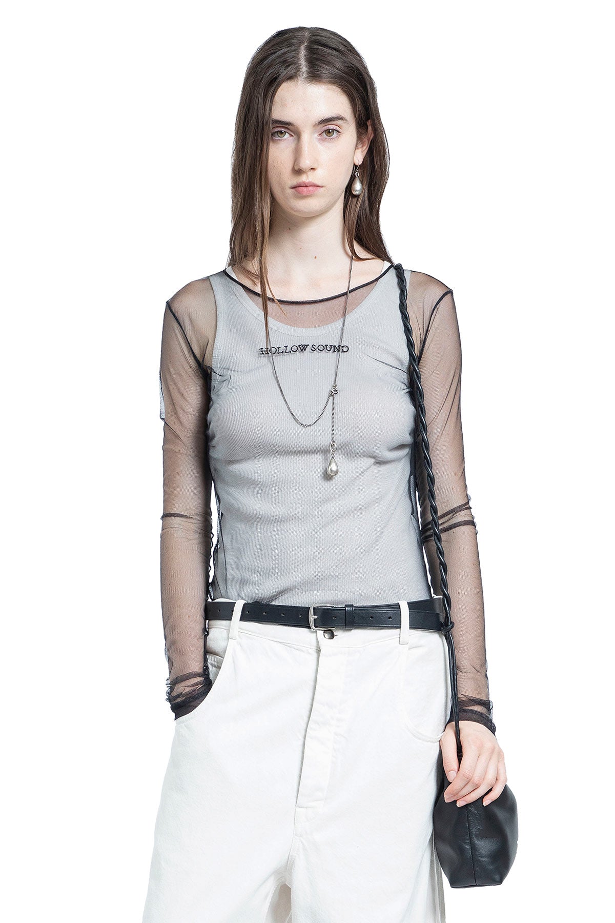 Ann Demeulemeester Fiene ''Hollow Print'' T-Shirt in Tulle