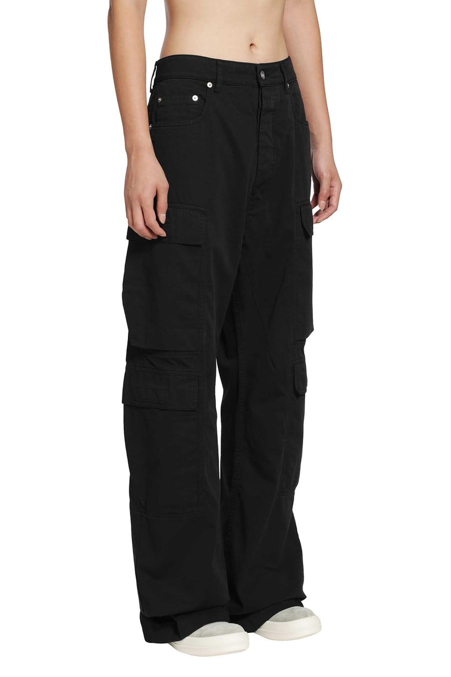 Rick Owens DRKSHDW Tower Double Cargo Jeans in Cotton Twill, view 3