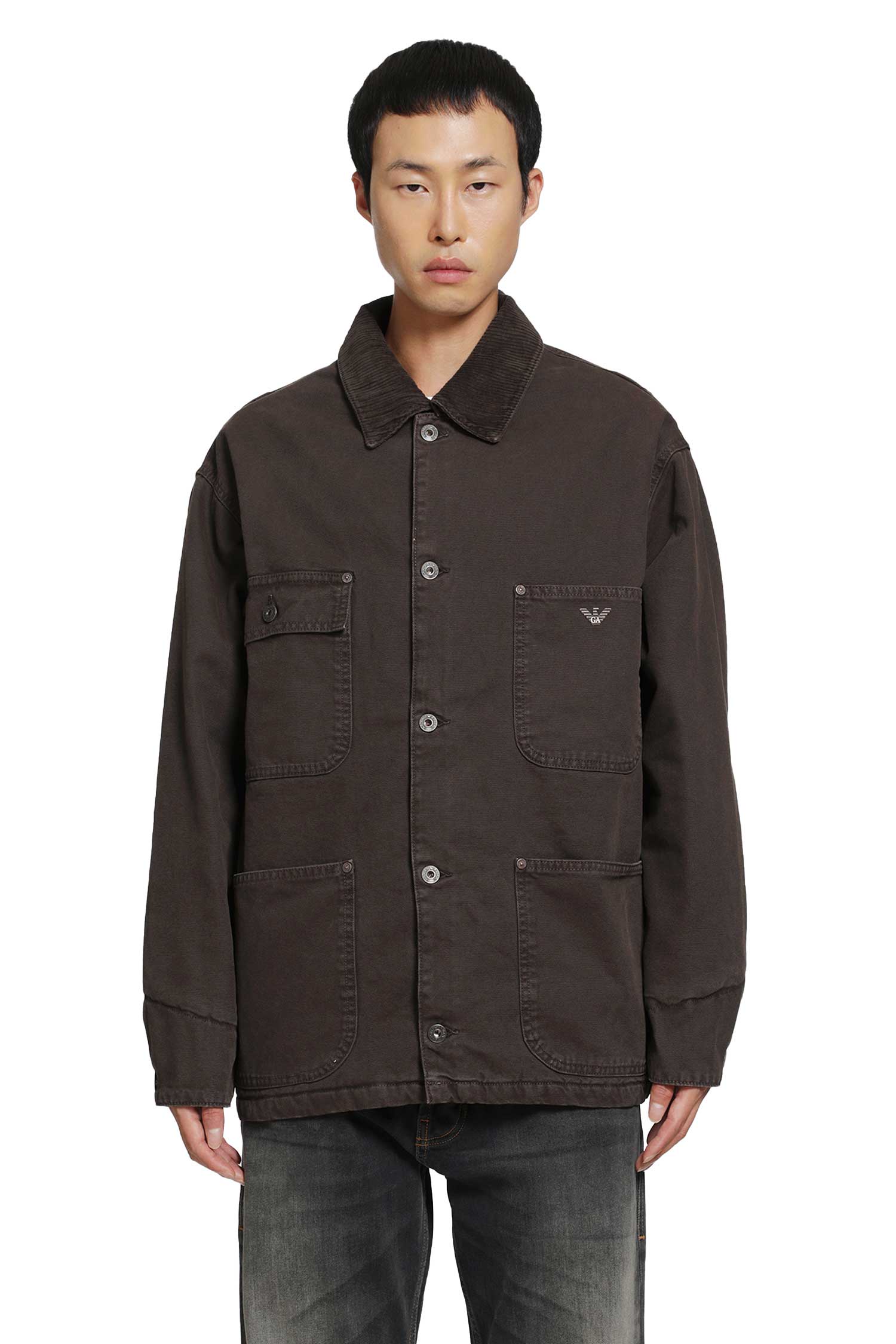 Emporio Armani Cotton Canvas Field Jacket, view 2